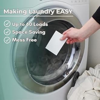 ME Mother Earth Laundry Detergent Sheets - Up to 60 Loads, Ultra-Convenient Concentrated Liquidless Sheets, Hypoallergenic, Plastic-Free & Eco-Friendly Packaging, Travel Friendly - Fresh Linen