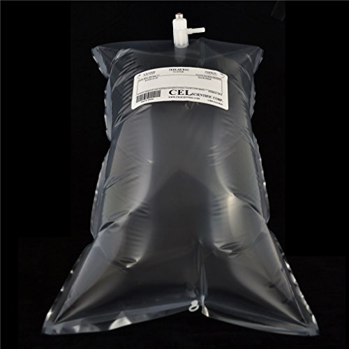 Tedlar Bag 5L - Air Sampling - Gas Sampling - PVF Film - Polypropylene Fitting Valve (Pack of 10)