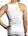 ToBeInStyle Men's 6 Pack 100% Preshrunk Cotton Sleeveless Lightweight White Under Tanks - White - Large