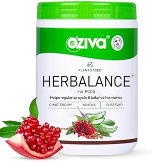 OZiva Plant Based HerBalance for PCOS Supplements for Women