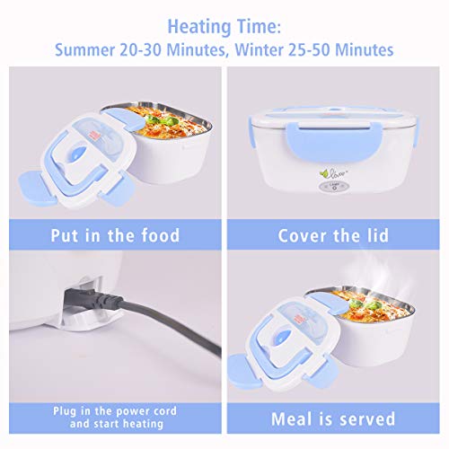 Elektrische Lunchbox Verwarming Lunchbox Voedselwarmer Lunchbox met 1,5L Afneembare Roestvrijstalen Voedselcontainer 12V… - Image 7