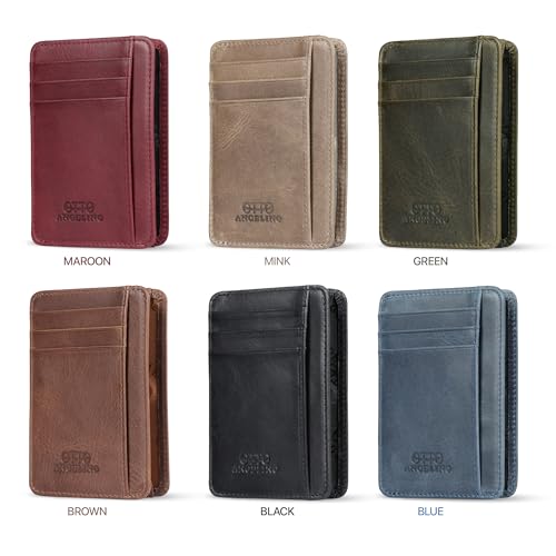 Genuine Leather Wallet Cardholder Bank Cards, Money, Driver's License - Unisex3