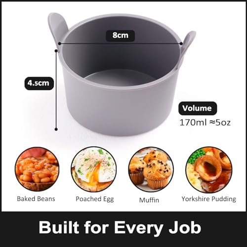 Lamapee Ramekins for Air Fryer, Air Fryer Egg Moulds, Pack of 4