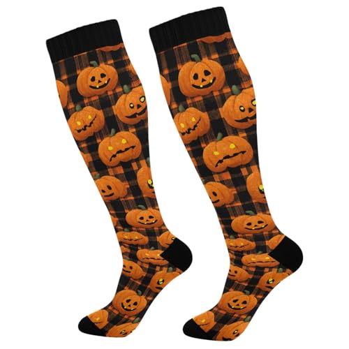 Image of Wusikd Pirate Skulls Compression Socks for Women and Men Circulation Cute Long Socks for Athletic Running 1