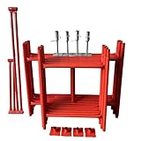 HILL TOP FABRICATIONS CO (1998) LTD - Scaffolding Tower with Adjustable Bases 5.97 Meters (19'6") Working Height 4x2'6 Base Size. Steel & Polyester Powder Coated (PPC) Durable Finish.