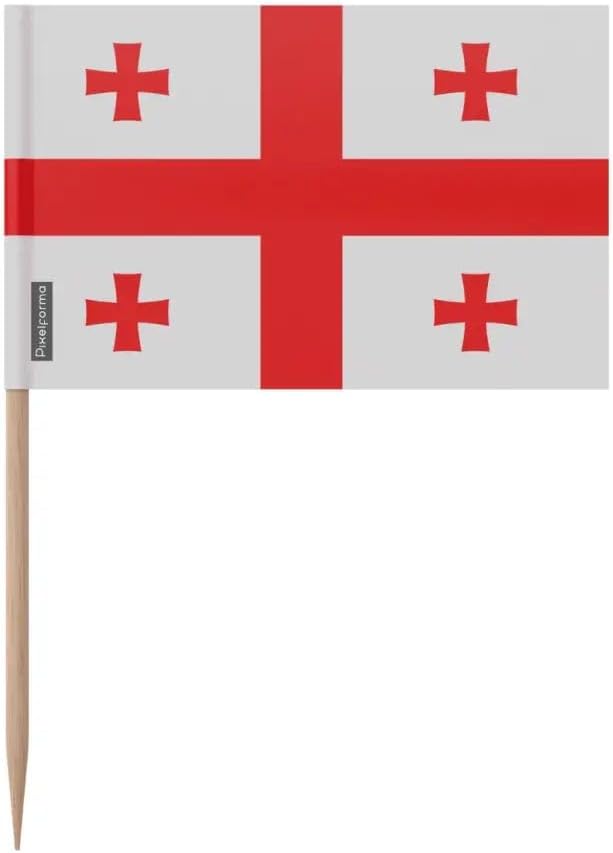 Georgia Flag Toothpicks in Various Sizes 100 Pieces 10 cm