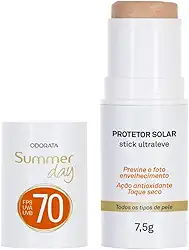Odorata - Protetor Solar Stick com Cor Ultraleve FPS 70-7,5g