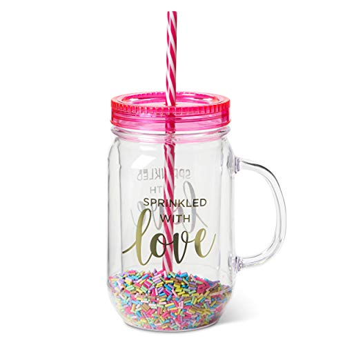 Fun Mason Jar Plastic Cups: Large Break Resistant, BPA Free To-Go Mug