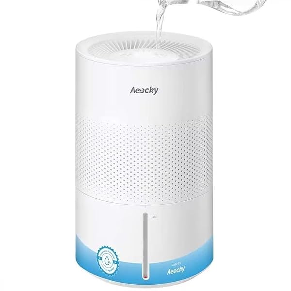 AEOCKY Mist-Free Evaporative Humidifier, No White Dust for Baby, 4.5L Humidifiers with Auto, Dry Filter, Self-Clean, Power & Sleep Mode, Timer for Bedroom, Home, Nursery, Off-White by AEOCKY - Used condition - US$57.13