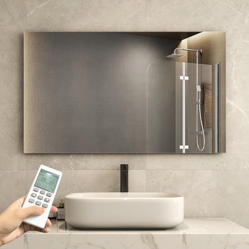 Specchio per riscaldamento a infrarossi con termostato, 580 Watt,...