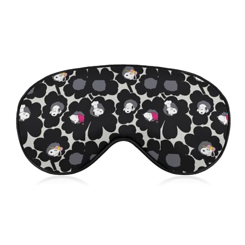 スヌーピー 花柄 アイマスク 睡眠アイマスク 目隠し 睡眠用 安眠グッズ 遮光 軽量 通気性 寝る時マス ク昼寝/仮眠/旅行に最適