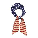GDUUASB Cute American Flag Head Scarf Hair Neck Scarves For Women USA Flag Purse Bag Scarfs For Handbags Headscarf Fashion