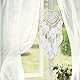 EQLEF Herz Traumfänger Boho, Wandbehang Feder Traumfänger Handgemachte Fee Traumfänger Ornament für Schlafzimmer Hochzeitsdekoration (Weiß)