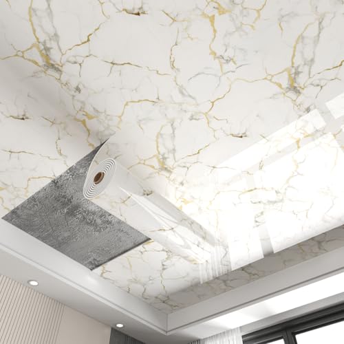 Unikicool Carta da Parati per soffitto,Piastrelle per soffitto in PVC Decorativo,Pannelli per Controsoffitto,Rivestimento per Soffitto per Seminterrato,Spessore 2.5 mm,per Cantina Cucina Bagno
