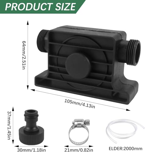 Raxfekro Bohrmaschinenpumpe Handbohrbetriebene Wasserpumpe Selbstansaugende Hafen mit 2 m Schlauchpumpe Wassertransferpumpe Tragbare Akkuschrauber Pumpe für Flüssigkeiten, Diesel, Wasser
