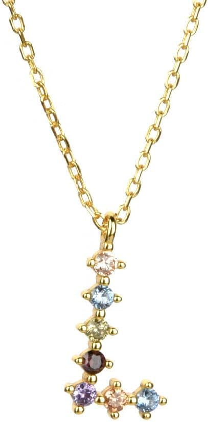 Collier lettre en argent anti-ternissement avec zircones pour peau sensible