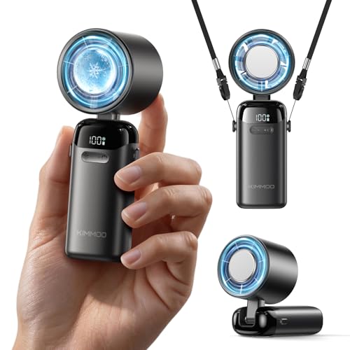KIMMOO Handheld Turbo Fan with Ice Cooler
