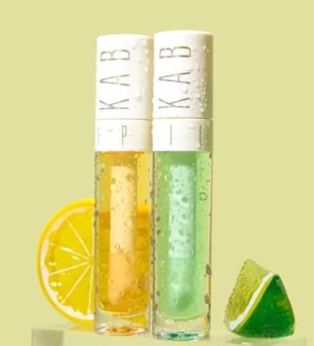 Kab Cosmetics Lip Liner & Lip Gloss Set – Creamy, Long-Lasting Lip Gloss (Lemon & Lime) #TOP1