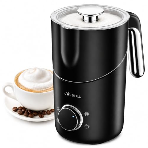 Image of 21.16oz /600ml Milk Frother, 8-in-1 Automatic Milk Frother and Steamer, Electric Hot & Cold Foam Maker, Ergonomic Grip Stainless Steel Detachable Frother for Coffee, Latte, Cappuccino