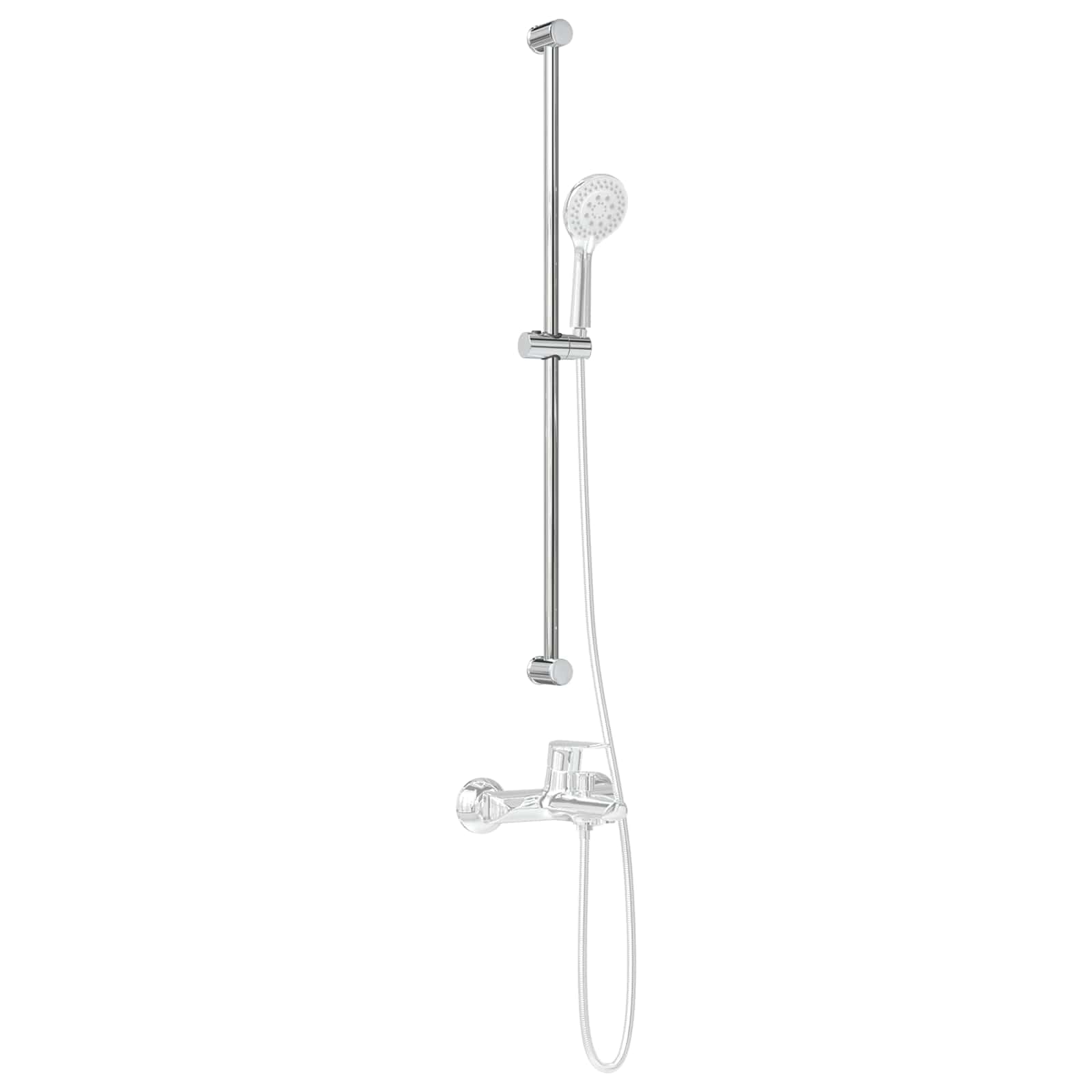 Soporte para alcachofa de ducha de acero inoxidable cromado de 101 cm con rotación de 360 grados y altura ajustable, giratorio para montaje en pared, antideslizante, adecuado para brazo de