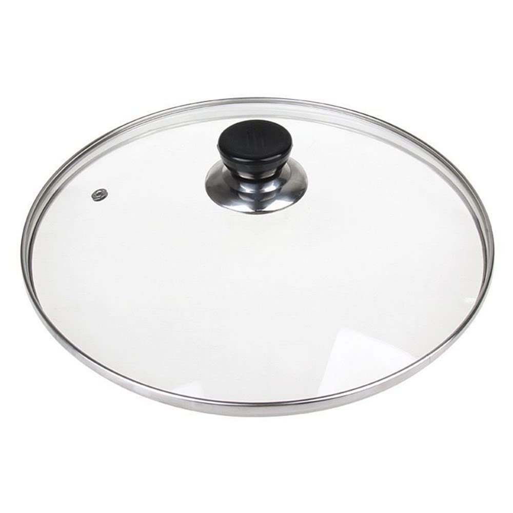 Coperchi Pentole, Coperchio Padella Pantaloni fritte coperchio 38 cm con in vetro maniglia pentola friggere wok pandola in acciaio inox padella(24cm)