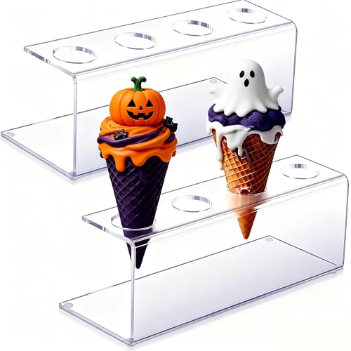 FillTouch 2 Pcs Ice Cream Cone Holder Waffle Cone Holder