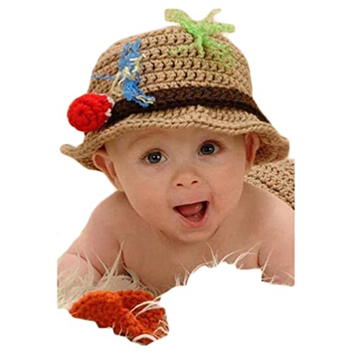 Image of Newborn Baby Photography Props Boy Girls Photo Shoot Props Outfits Crochet Knitted Costume Unisex Cute Infant Hat Pants