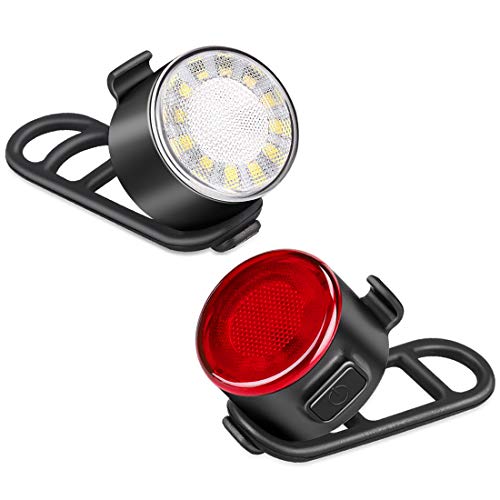 Te-Rich Bike Lights Front and Back, Rechargeable Bicycle Safety Lights, Commuting/Road Cycling LED