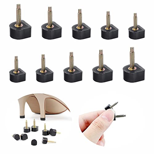 ZVSLGVZ 10 Pairs High Heel Tips Kit - U Shaped Cap Cover Shoe Protectors With Dowels for Shoes...