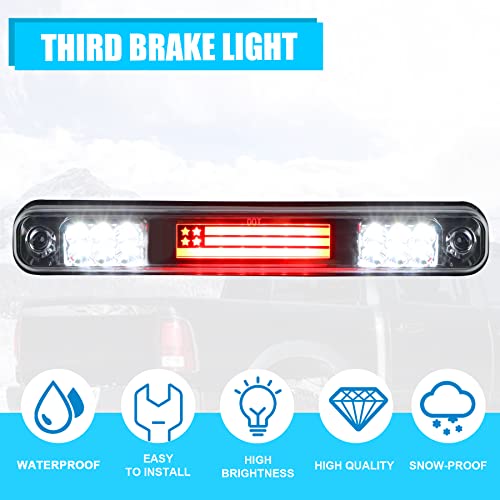 Dibanyou Third 3Rd Brake Light Waterproof High Mount Stop Light Assemblies Fits For 1994-1998 Chevy Silverado,1988-1998 Chevy C10 C/K 1500 2500 3500 Cargo Lights Lamps #TOP4