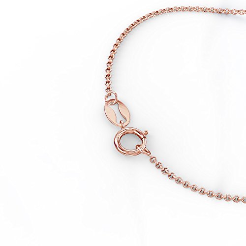 10K Rose Gold Initial Letter Necklace by JEWLR2