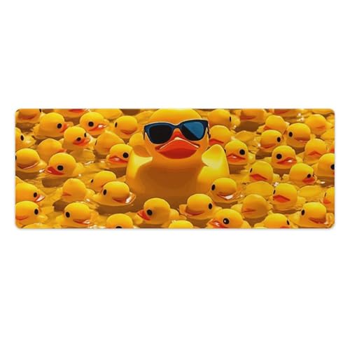 Tapis de souris grand format étanche avec base caoutchouc antidérapante jaune