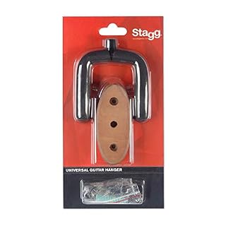 Stagg Support mural universel en bois pour guitare - Les Beatles, Paul McCartney, John Lennon, RIngo Starr, George Harrison Stagg Support mural universel en bois pour guitare – Image 3