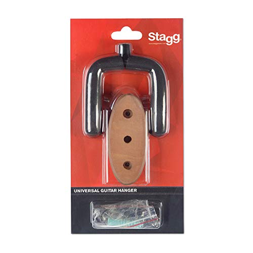 Stagg Support mural universel en bois pour guitare - Les Beatles, Paul McCartney, John Lennon, RIngo Starr, George Harrison Stagg Support mural universel en bois pour guitare – Image 4
