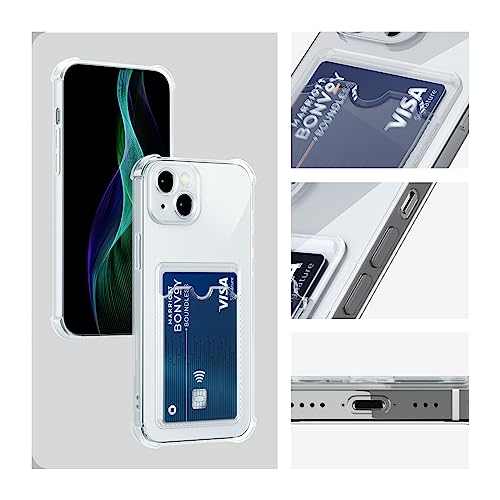 Image of AKABEILA Case for iPhone6S&6 Clear Cute Phone Case Soft TPU Wallet Case Slim Bag Cover Shockproof with Card Slot Holder
