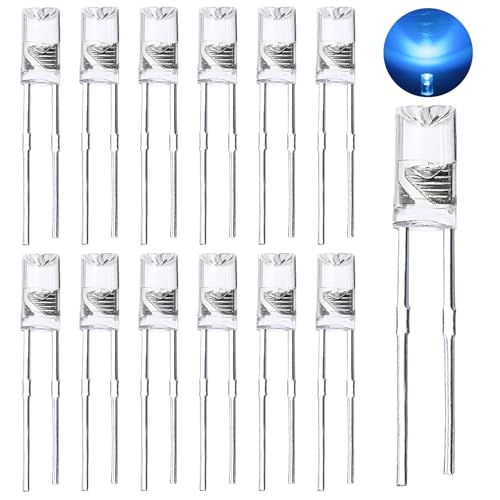 (Azul 160 grados) 120 piezas 3 mm Diodo emisor de luz LED, lámpara LED de alto brillo, potentes componentes electrónicos de bombilla