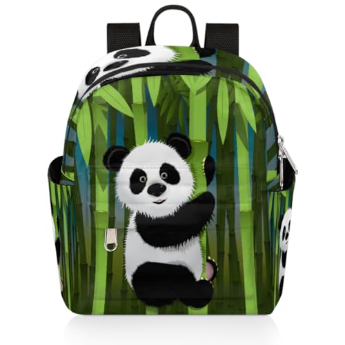 Sac à dos en bambou pour enfants et voyage - Petit sac décontracté style panda mignon