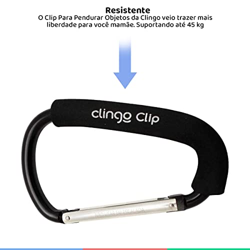 Clip Preto, Clingo, Preto, Tamanho único