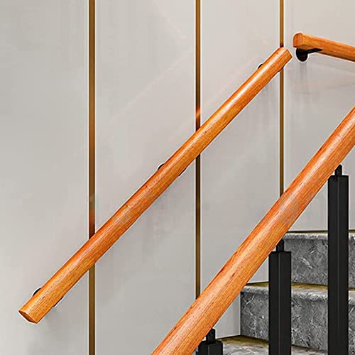 Pasamanos de pared de madera para escaleras interiores de adultos y niños