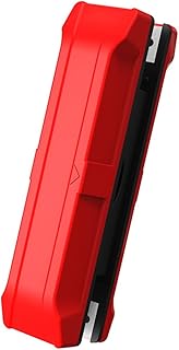 Limpiador magnético de doble cara para ventanas de cristal simple y doble acristalamiento, color rojo