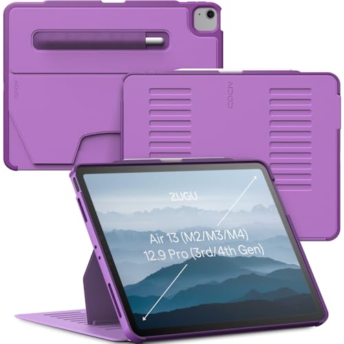 Image of ZUGU CASE iPad Pro 12.9 Case, Alpha Thin Profile Protective Case /Cover Designed for iPad Pro 12.9-inch (4th Gen, 2020) Convenient Magnetic Stand (Auto Sleep /Wake) - Purple
