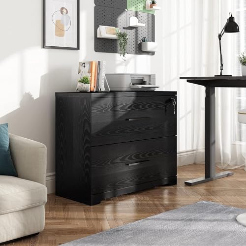 Devaise AWJG004 2-Drawer Wood Lateral File Cabinet With Lock For Home Office thumb #1