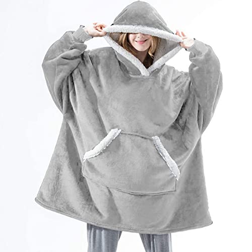 Mantas con Capucha Unisex Cálidas, Largas, Bata Manta Oversized Cómoda Sudadera con Capucha, Bata Manta Polar Sofa, Manta de Forro Polar de Gran Tamaño para Adulto,Hombre Invierno,Hoodie Blanket,#13
