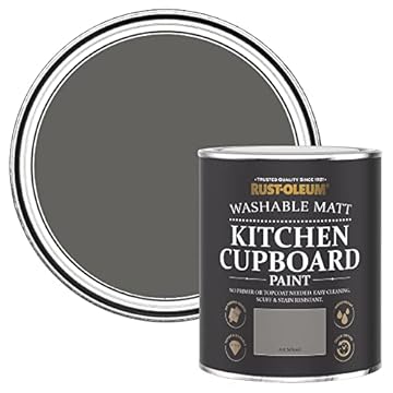 Rust-Oleum Grey Kitchen Cupboard Paint in Matt Finish - Art School 750ml