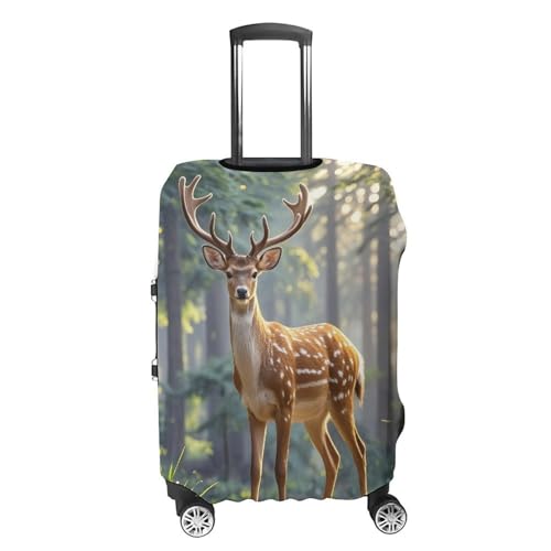 Sika Deer Luggage Cover, Elastic Luggage Protector Fits 19-32in Suitcases, Washable & Anti-Scratch Suitcase Cover for Men Women L4