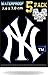 A&A Global 5 Pack Vinyl Decal Sticker Set, 3 x 3 inch Major League Baseball Emblem (NY Yankees)