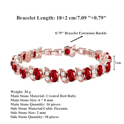 Image of LMXXVJ Fashion Tennis Bracelet Created Emerald White Gold Plated Charm Bracelet Gifts Jewelry for Women