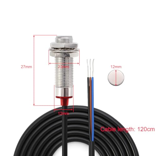 Image of Gebildet 12mm Hall Effect Proximity Sensor Inductive Switch NPN NO(Normally Open) with Magnet DC5-30V NJK-5002C,Detecting Distance: 10mm