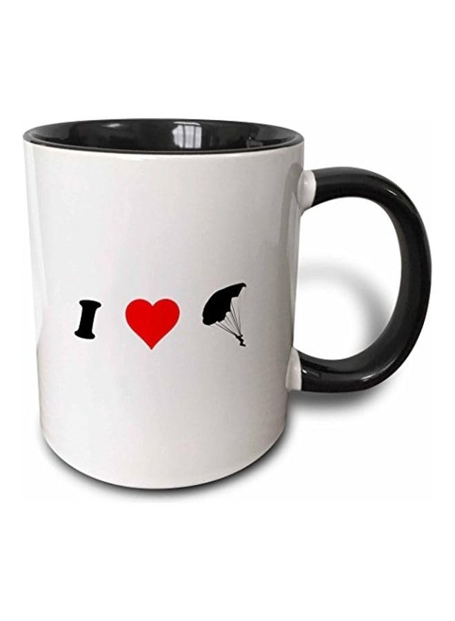 RYN I Heart Skydiving Two Tone Mug Multicolour 11 Ozounce - RYNmg15516