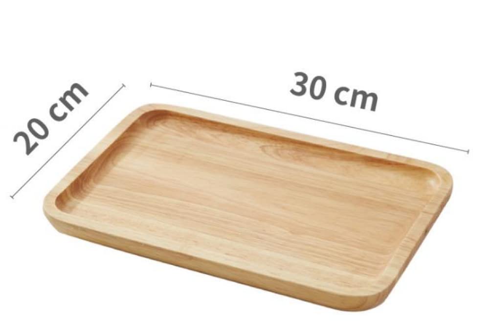 Bandeja de Madera para Servir, Bandeja de Camarero, Bandeja de Desayuno, Bandeja de Madera para té, café, Fruta, Pan